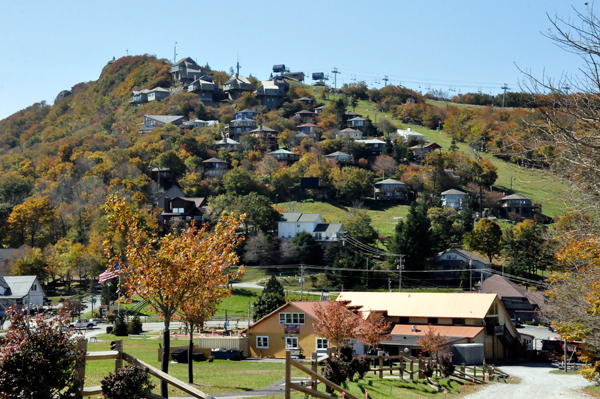 houses high on a hill